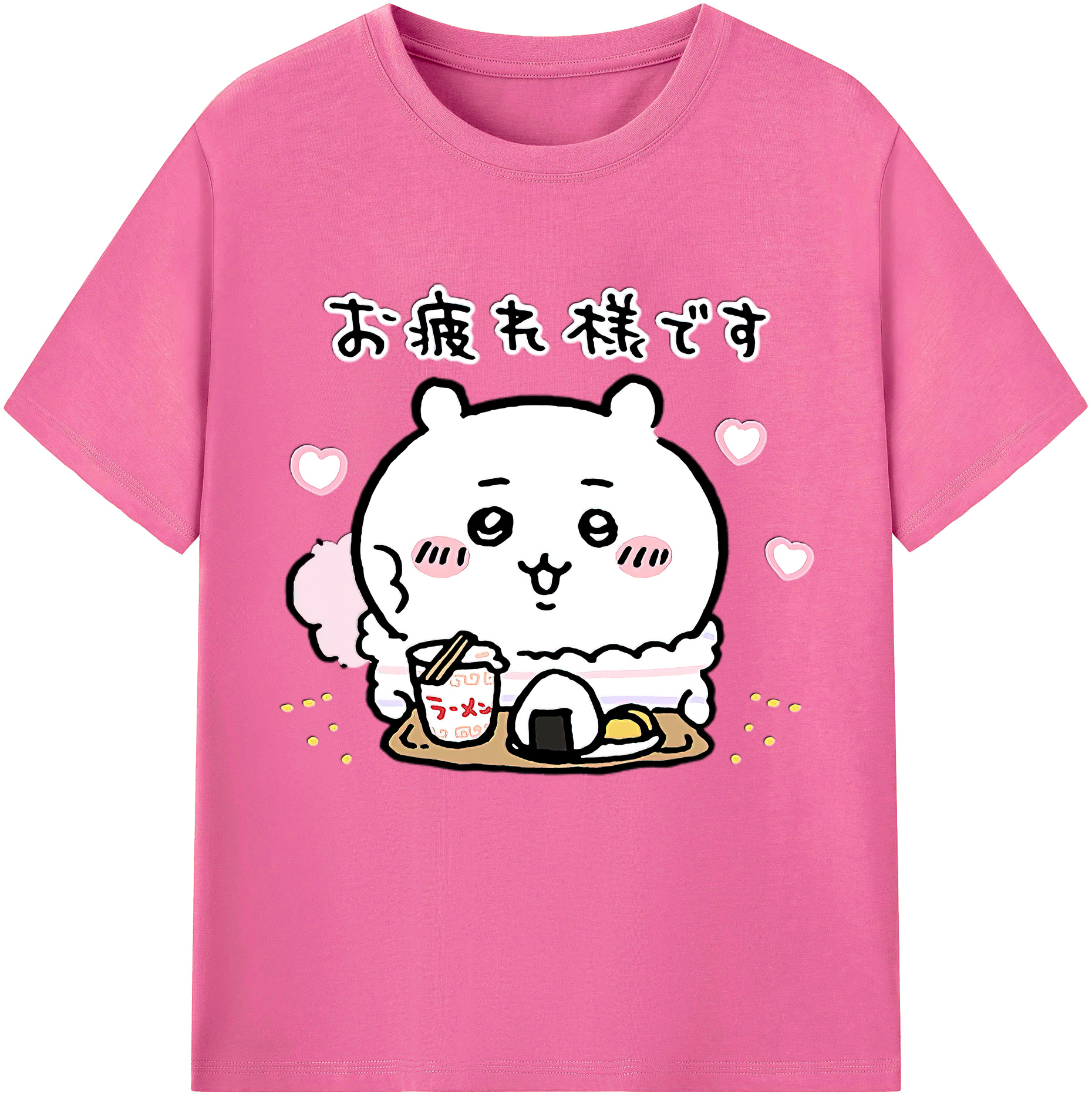 （画像用） ちいかわ ちいかわ Chii-kawa chiikawa レディースカジュアルプリントTシャツ（綿100％）